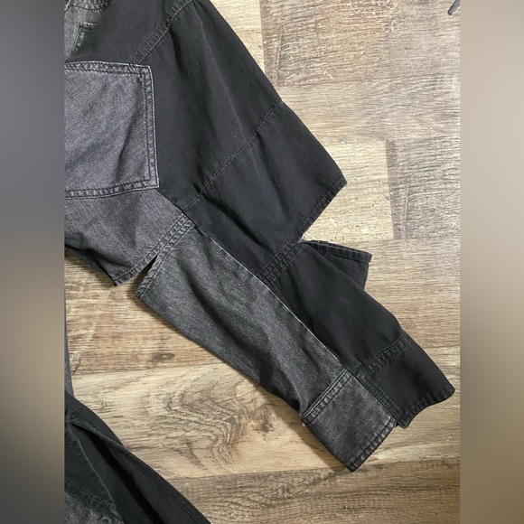 Diesel Patchwork Denim Shirt Dress Black Women's XXS (0) Oversized Fits M/L - Picture 4 of 13